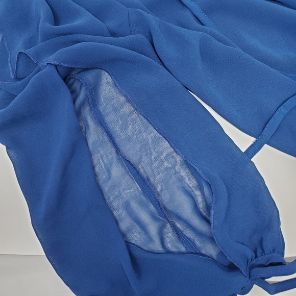 Navy Blue Cutout COLD SHOULDER Blouse- APT. 9- WOMENS SIZE LARGE - Picture 11 of 13